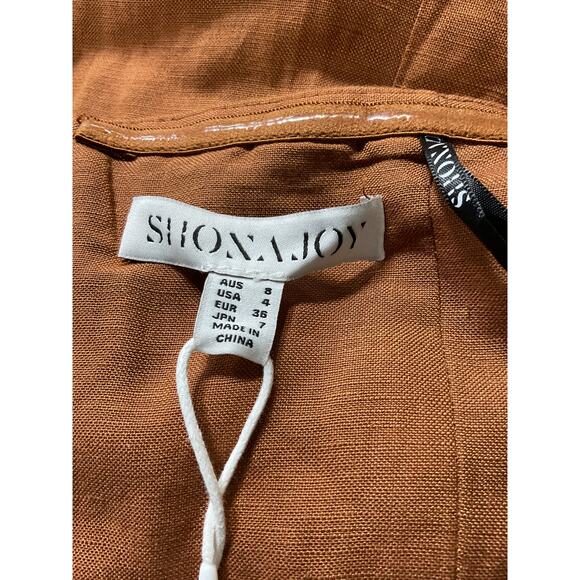 Shona Joy Strapless Ruched Midi Almond Jules Dress Size AUS 8 / US 4 NWT - Picture 4 of 5